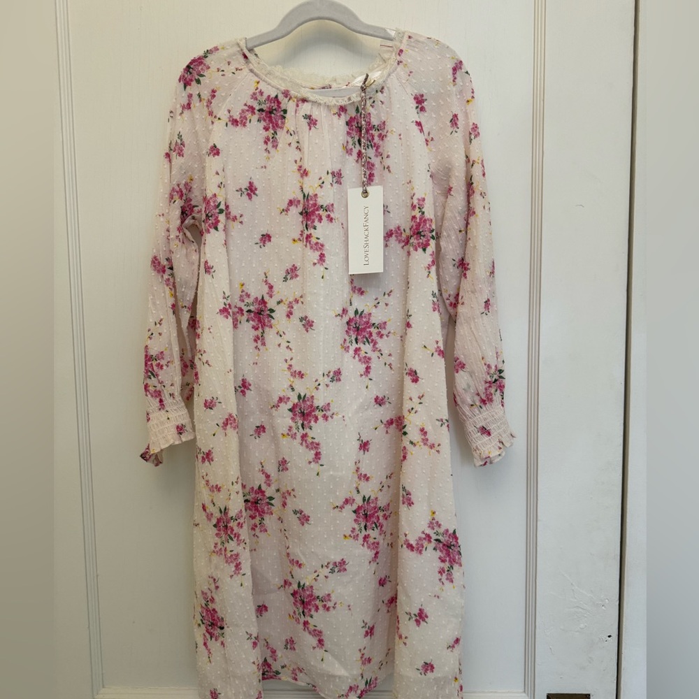 loveshackfancy macia dress color: magenta light size: 12y